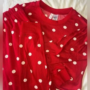 Women's Red Polka Dot Pajama Set